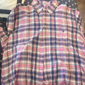 Polo Ralph Lauren Pink and Blue Checkered Shirt